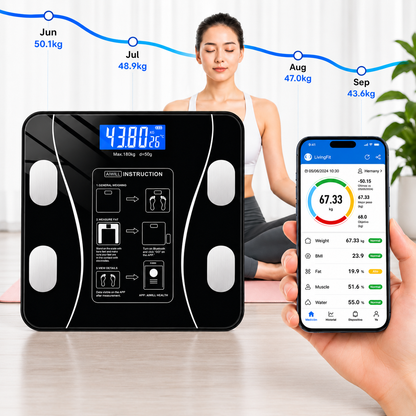 Báscula Inteligente de Composición Corporal con App Bluetooth